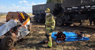 Motorista morre após grave acidente entre carro e carreta na GO-020, em Urutaí